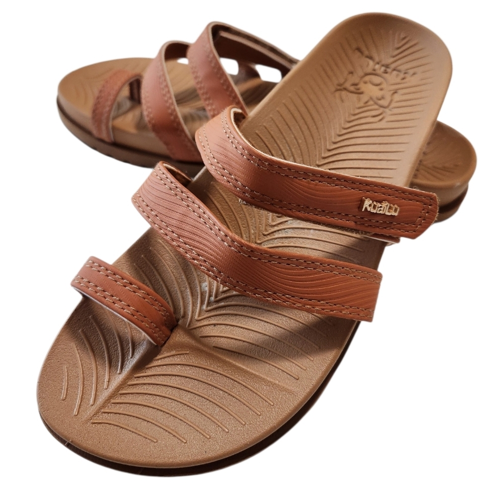 KuaiLu Slides Sandals with Plantar Fasciitis Arch Support Fashion Comfort Size 6